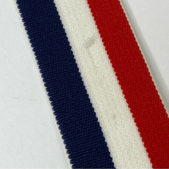 Vintage Mens Suspenders Clip On Adjustable Red White And Blue 1 1/2" Wide - Picture 3 of 5